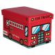 FireTruck 48x32x32cm Folding Storage Ottoman - Red