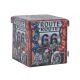 Route 38X38X37.5 Folding Storage Ottoman - Red / White
