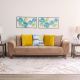 Ada Three Seater Fabric Sofa - Olive Green