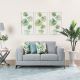 Oliver Two Seater Fabric Sofa - Dim Blue