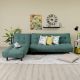 Imelda Sectional L/R Fabric Sofabed - Beige