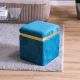 Harrag Fabric Ottoman - Teal