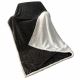 Solid Jacquard Flanel Plush Reverse Sherpa Blanket Grey - 150X200Cm