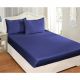 Supreme Set Of 2 King Fitted Sheet Navy,Aqua 180X210+30Cm & 50X75 Cm Ke-25