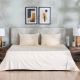 Satin Stripe 3- Piece King Flat Sheet Set 260x270 Cm Off White