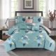 Plush 4-Piece Single Comforter Set Green