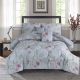 Plush 6-Piece King Comforter Set Light Grey