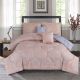 Plush 6-Piece King Comforter Set Orange