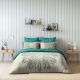 Arabin Saga Digital Printed 4 Pcs Set(1 Comforter - 260X260 Cm + 1 Fitted - 200X200+30Cm+ 2 H/W Pillow- 50X75Cm) Cream 413