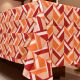 Red Geometric Printed Table Cloth-150X250 Cm