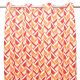Red Geometric Set Of 2 Printed Curtain 140X240Cm