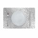 Glamour Glitter Metallic Mirror Look Printed Placemat Silver AEC-29611A