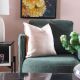 Cotton Viscose Velvet Filled Cushion 45x45Cm Blush Pink