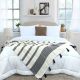Takisha Striped with Tassels Throw-127X154Cm-Ivory/Grey