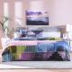 Shoreline Tweed Check 3-Piece Queen Comforter Set -Teal
