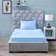 Sterling Cotton Fitted Sheet Stripe 3- Piece Set 120X200+30 Cm Light Blue