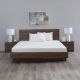 Sterling Cotton Fitted Sheet Satin Stripe 3- Piece Set 180X200+30 Cm Off White