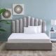 Sterling Cotton Fitted Sheet Satin Stripe 3- Piece Set 180X200+30 Cm White