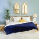 Ophelia Sherpa Flannel Double Blanket 200X220 Cm - Blue