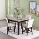 Brody 1+4 Counter Height Table - Beige / Dark Walnut