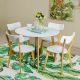Salinas 1+4 Dining Set - White / Light Oak
