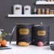 Black Oak Round Tin Box Potato/Onion -2 Pcs Set