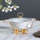 Pristine Oval Casserole 29.5CM 1.7L White Gold
