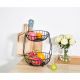 Atticus 3 Tier Iron Fruit Storage Cart Black D24 X 7.5,D28 X 9,28.5 Cm