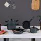 Brilliant 9 Pcs Cookware Set - 100% Oven Safe - Avocado