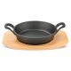 Cuchillo Cast Iron Pan W/ Wood Base 18X4.5 Cms
