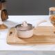 Smoky Cream Marble Coating 16Cm Sauce Pan - 15023