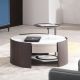 Trenton Coffee Table Set of 2 - White Marble / Black